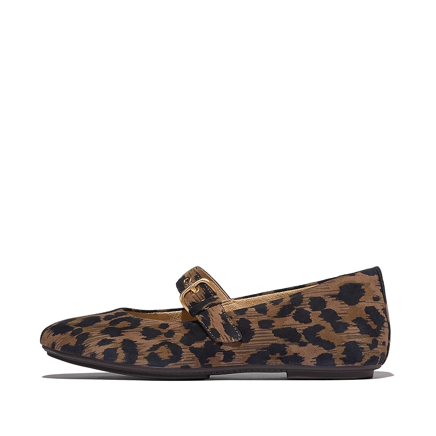 Delicato Leopard Suede Mary Janes