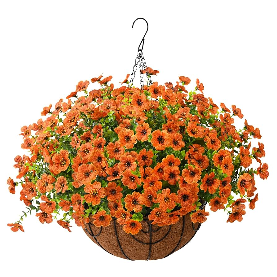 Hanging Baskets of Fall Flowers
