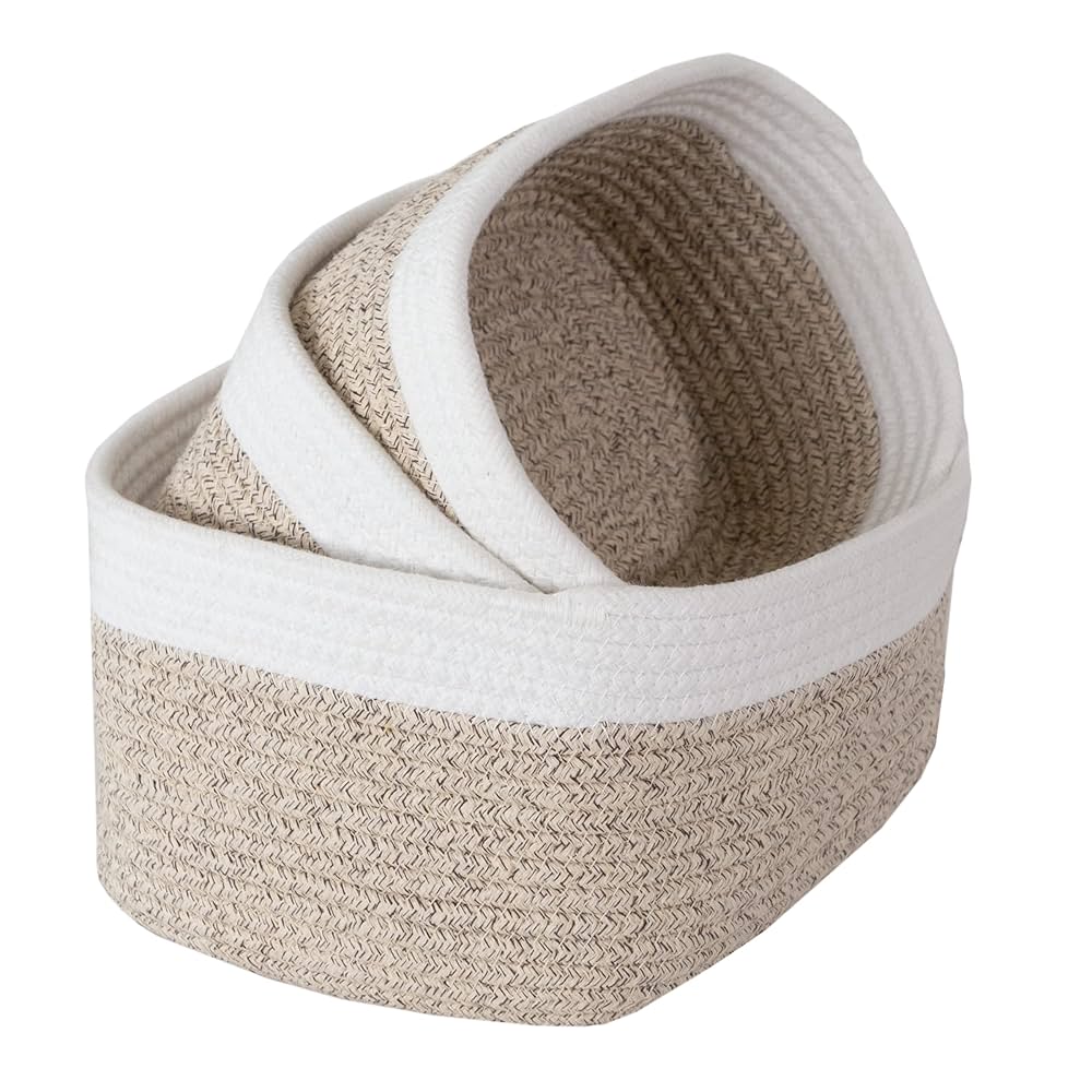 Three Piece Fabric Basket Set