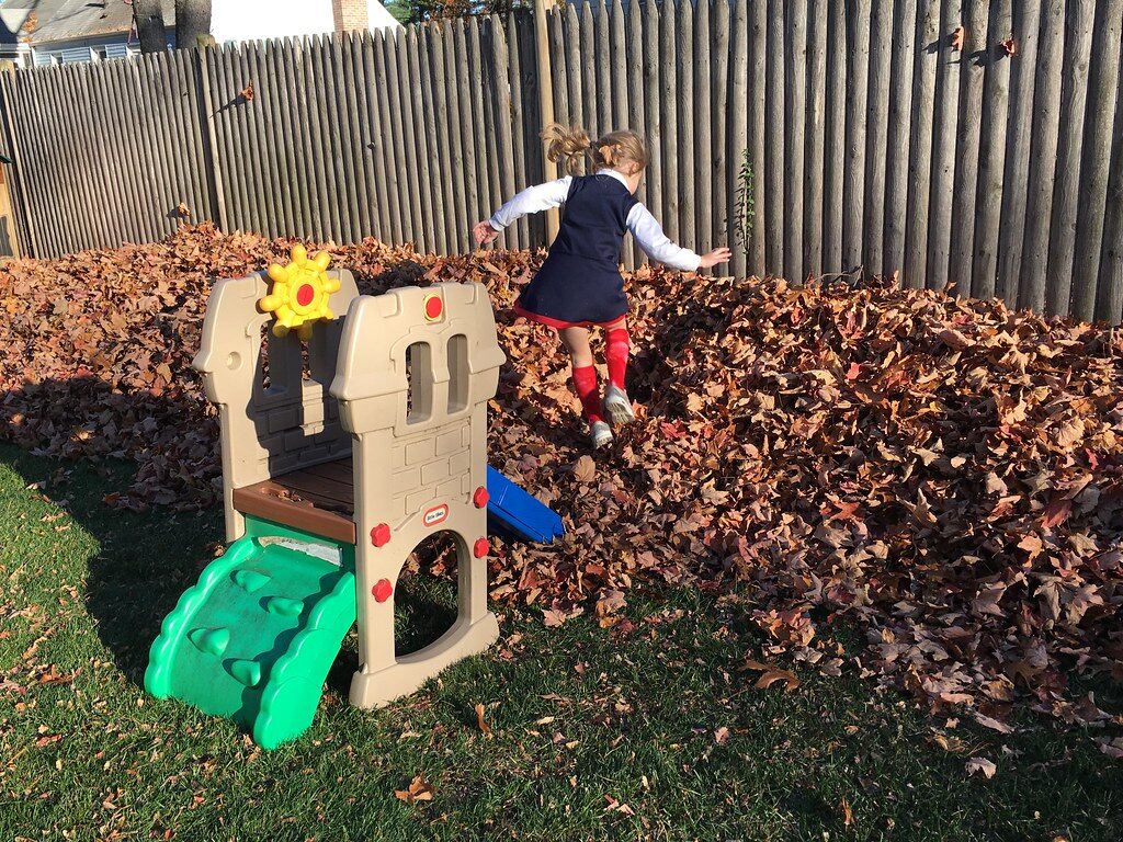 Try Leaf Pile Jumping