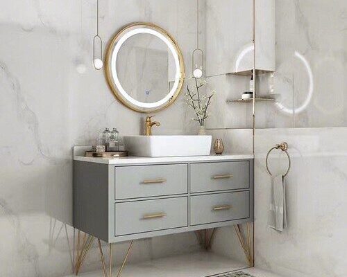 porcelain ceramic bathroom vessel rectangular vanity sink, lavatory sink, bathroom mirror, bathroom cabinet and faucet