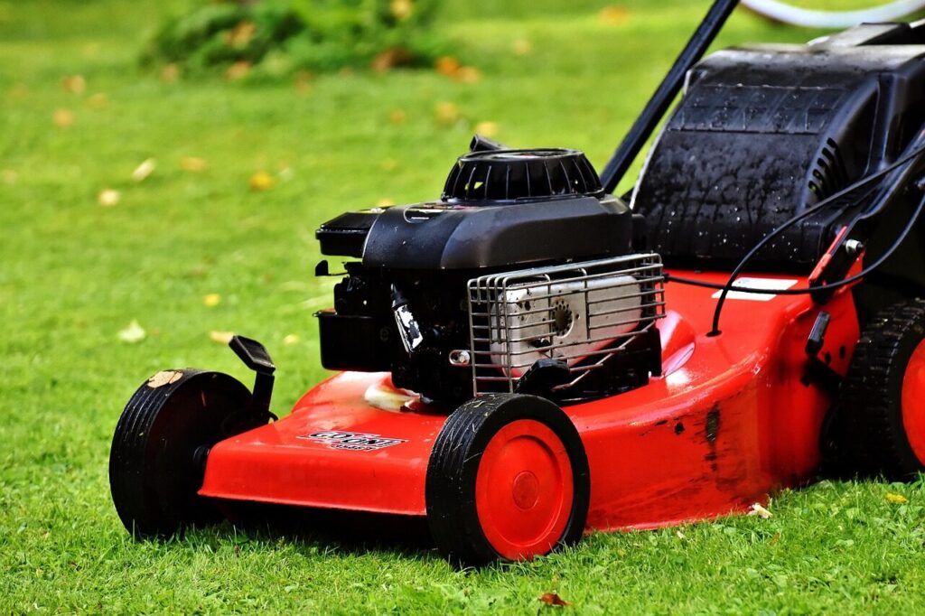 lawn mower, gardening, mow, cut grass, grassy area, garden, cut the lawn, technology, nature, to cut, lawn, green, basket, meadow