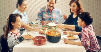 group of person eating indoors