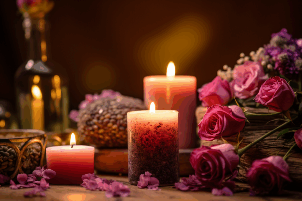 scent, relaxation, release, candle, flame, burning candle, aromatherapy, stress, therapy, rest, health, roses, and generated