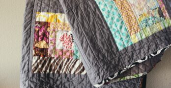 gray and green textile