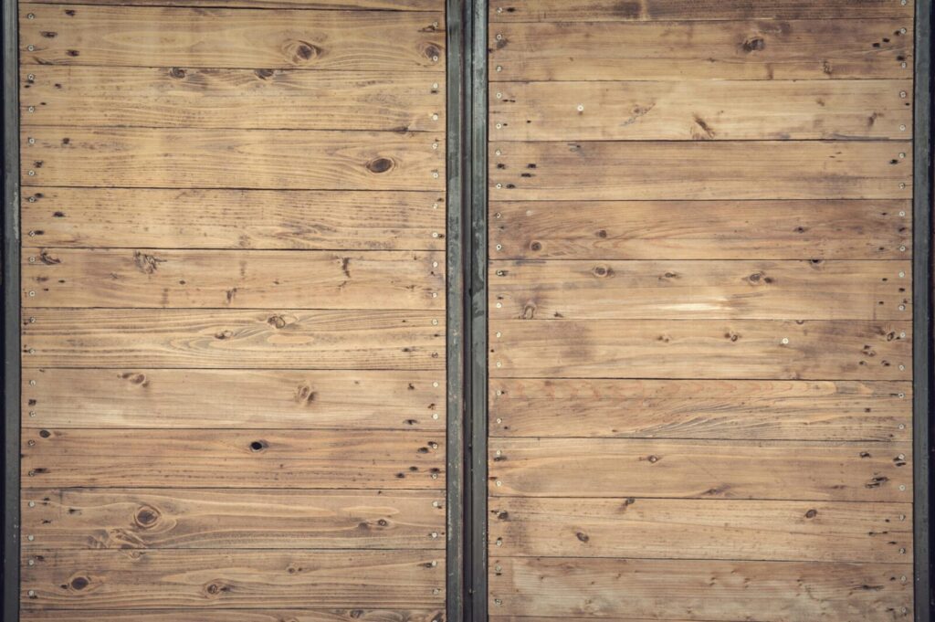 Close-up of a rustic wooden plank surface, ideal for backgrounds and textures.