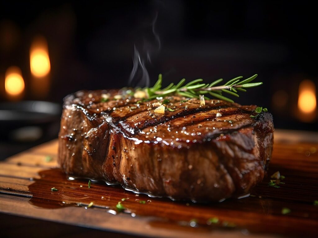 ai generated, steak, beef, grilled, juicy, meat, pork, tender, ribeye, sirloin, filet mignon, t-bone, porterhouse, prime rib, new york strip, medium rare, well-done, marbling, seasoning, charred, sear, steak, steak, steak, steak, steak, ribeye, ribeye, ribeye, ribeye, ribeye, filet mignon, filet mignon