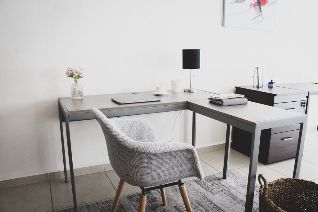 workplace, workspace, home office, office, desk, laptop, table, work at home, wfh, work from home, room, furniture, armchair, home office, office, office, office, office, office