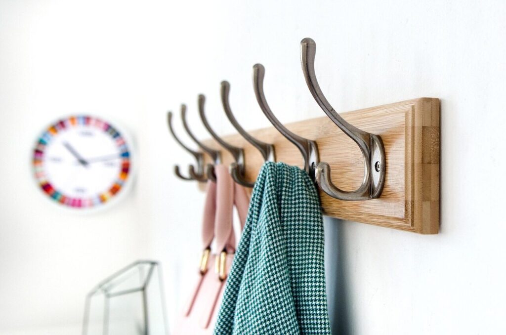 hook, wall-mounted hook, bedroom, hook, hook, hook, hook, hook