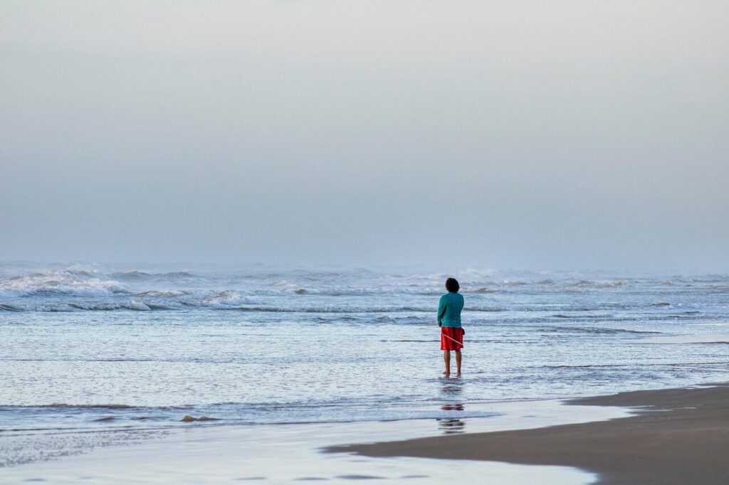 landscapes, people, beach, calm, nature, person