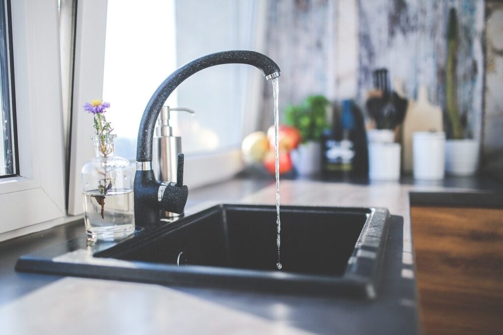 tap, black, faucet, kitchen, sink, interior, design, nature, modern, water
