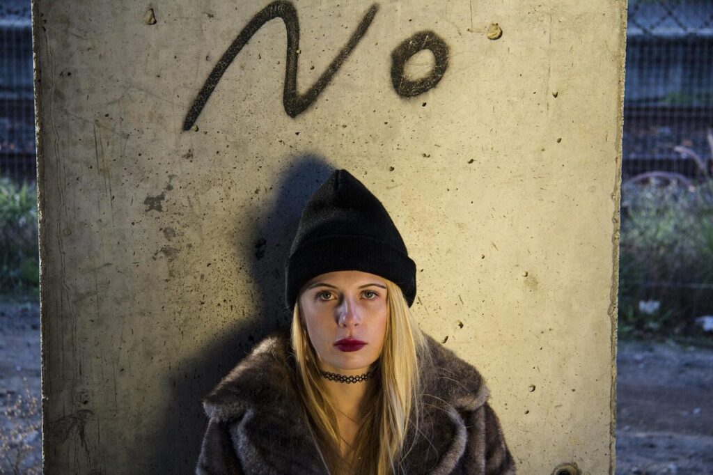 campaign, feminist, no, girl, portrait, woman, person, young, women, female, hair, risk, rural, outdoor, sayno, timeisup