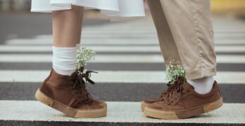 shoes, couple, road, footwear