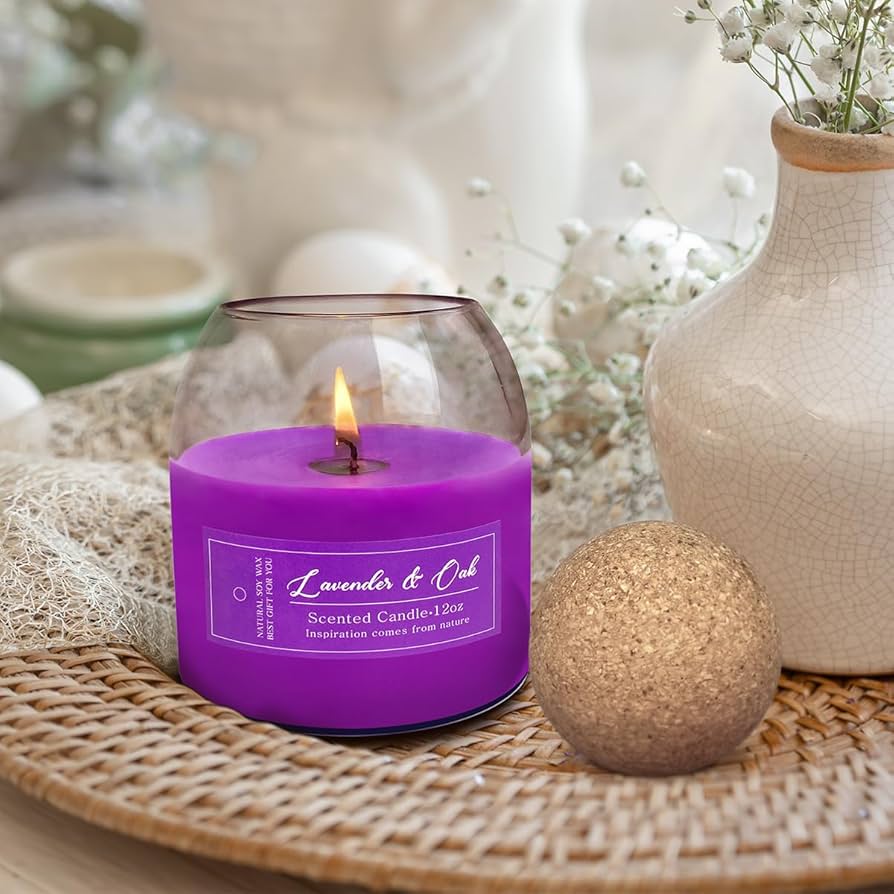 Lavender scented candle