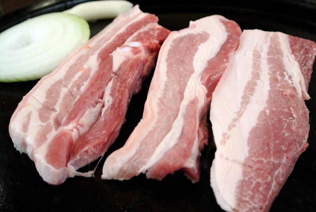 pork belly, meat, bbq, pig, pork, republic of korea, threefold, korean food, meat, meat, meat, meat, meat, pig, pork, pork, pork