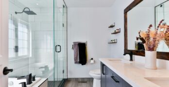 white ceramic sink near white ceramic sink