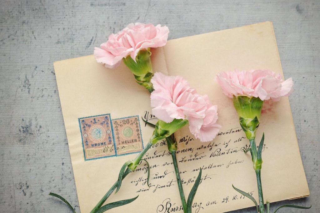letter, envelope, nature, flowers, flower background, stamps, handwritten, handwritten letter, old, flower wallpaper, beautiful flowers, antique, post, labeled, paper, pink flowers, cut flowers, still life, retro, vintage