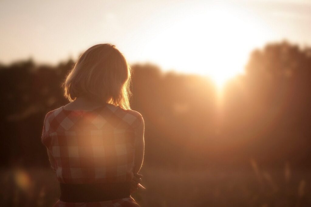woman, person, sunset, dreams, alone, nature, lonely
