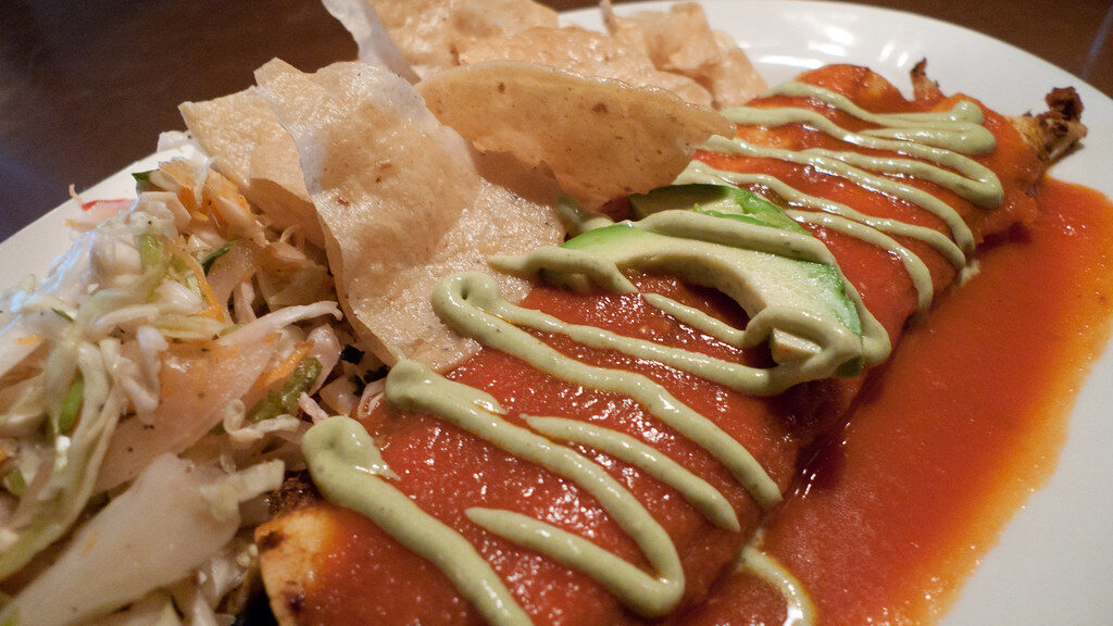 Sweet Potato and Black Bean Enchiladas