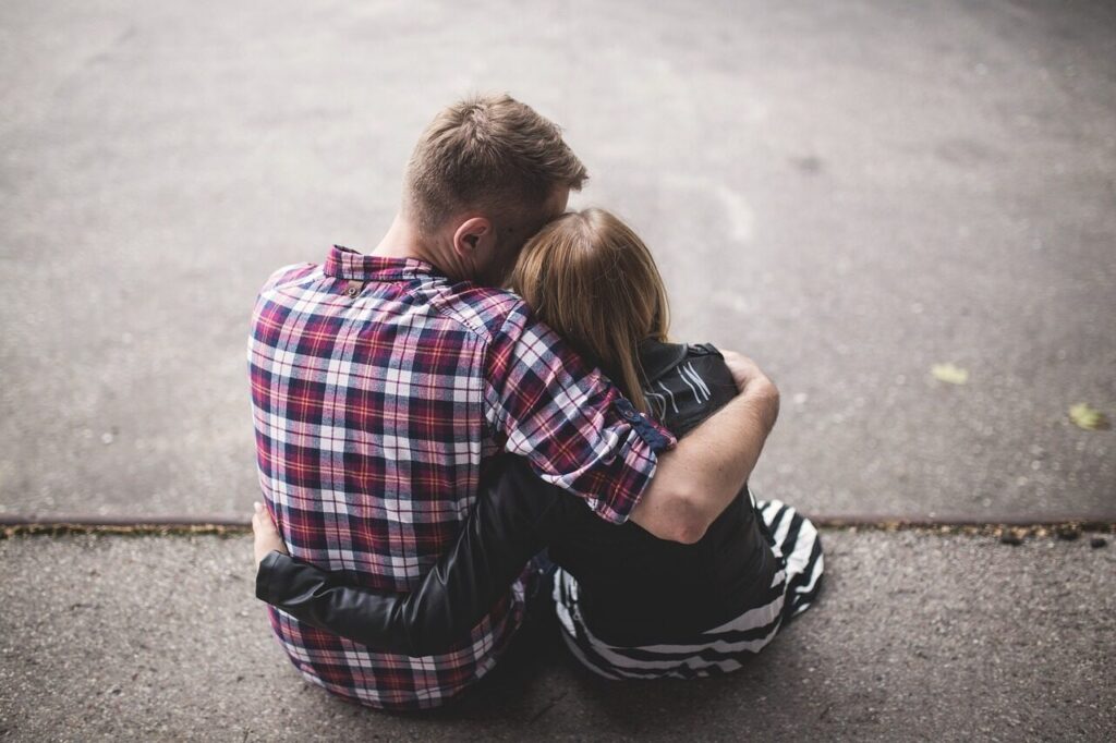 pair, embrace, hug, embracing, hugging, together, sit, sitting, relationship, love, girl, man, people, woman, father, fathers day, hug, hug, hug, hug, hug, hugging, father