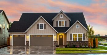 Charming family home in Boise, ID with a modern facade and spacious garage.