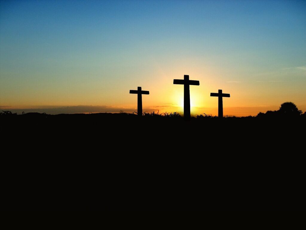 cross, sunset, sunrise, hill, heaven, sun, crucifixion, resurrection, bible, christianity, christ, faith, god, nature, jesus, church, easter festival, easter, religion