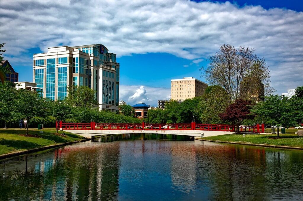 huntsville, alabama, city, cities, urban, skyline, buildings, sky, clouds, river, water, reflections, park, architecture, nature, outdoors, hdr, huntsville, huntsville, huntsville, huntsville, huntsville, alabama, alabama