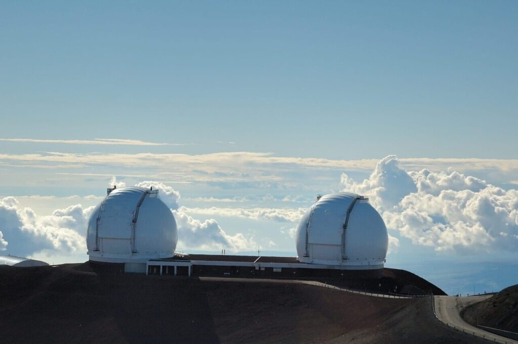 mauna kea, hawaii, summit, telescope, telescopes, keck, astronomy, big, mountain, observatory, volcano, island, mauna, landscape, kea, sky, science, usa, travel, nature, building, space, technology, elevation, blue technology, blue science