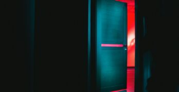 white wooden door