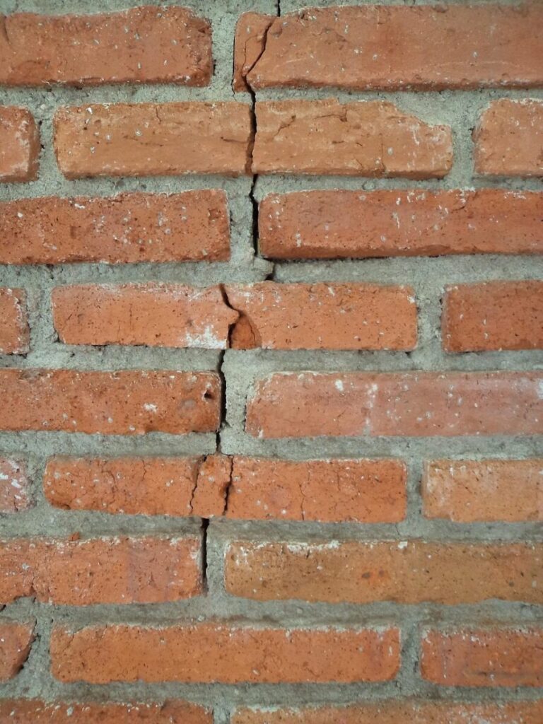 brick, crack, beautiful wallpaper, cut, construction, bricklayer, foundation, strong, hard, material, pattern, concrete, structure, background, wall, brown construction, iphone wallpaper
