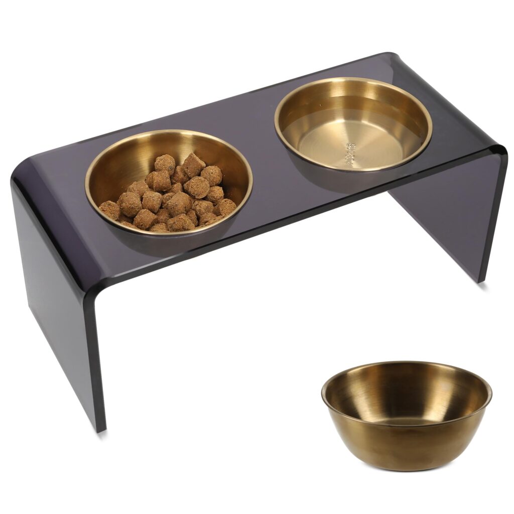 Gold-Plated Feeding Bowls