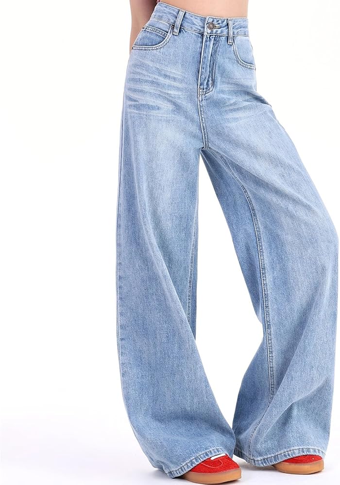 Denim Wide-Leg Pants
