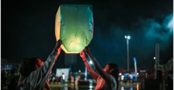 balloons, darling, night, clouds, nature, festival, people, love