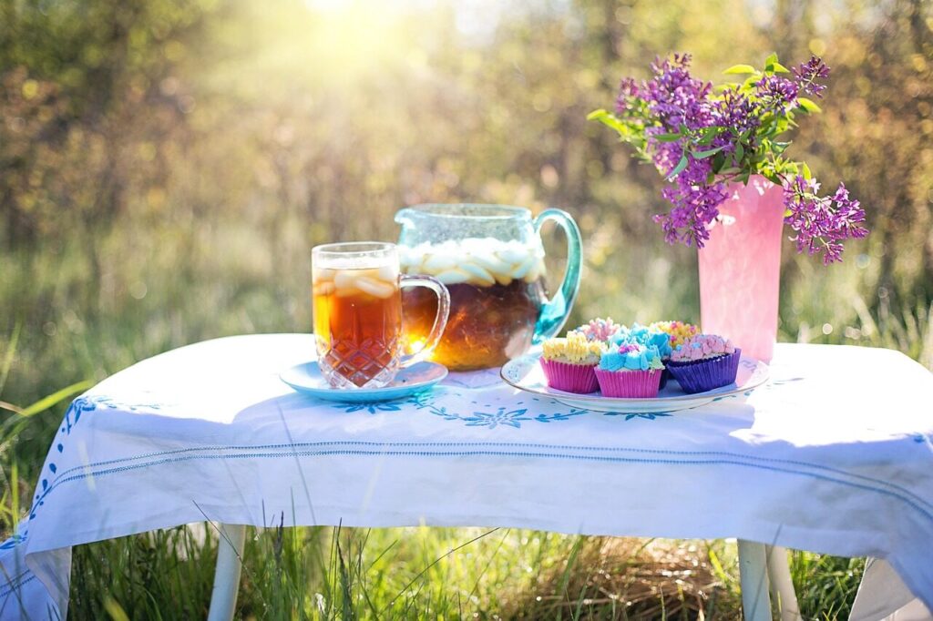 iced tea, summer, cupcakes, refreshments, ice, nature, tea, drink, cold, beverage, refreshment, refreshing