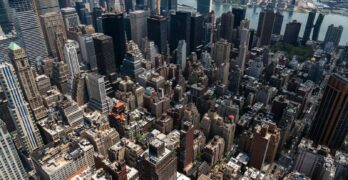 aerial photography of high-rise buildings