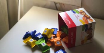 blue green and orange plastic blocks