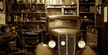 auto, car, garage, auto shop, vintage, vehicle, antique, automobile, automotive, classic, equipment, fix, mechanic, nostalgia, repair, retro, sepia, car wallpapers, service, repair shop, tools, transportation, workshop