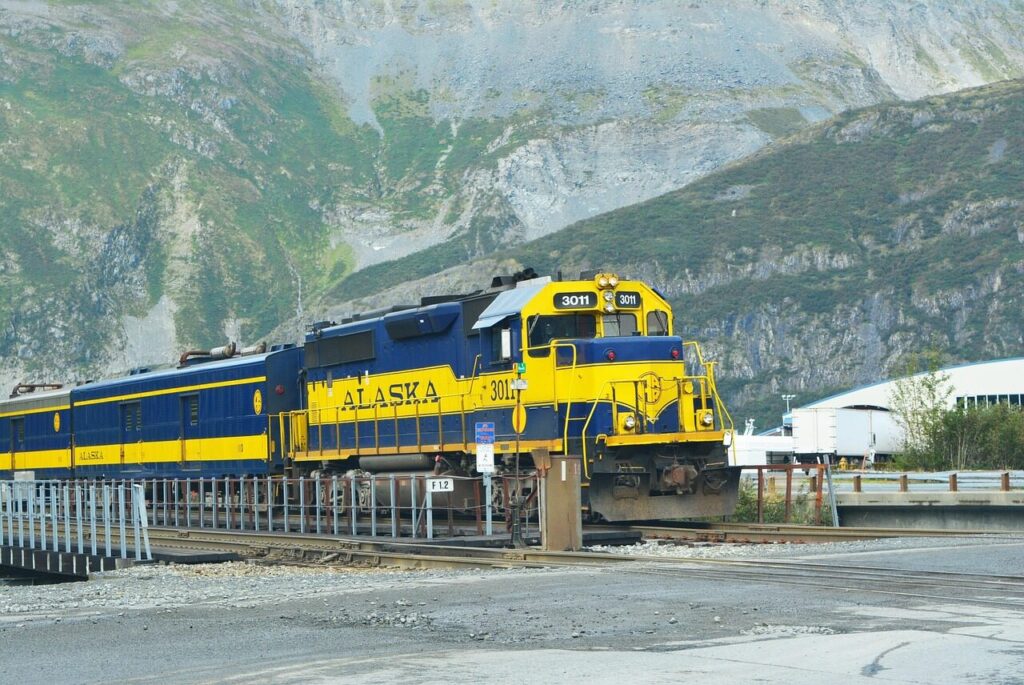 railroad, train, locomotive, alaska