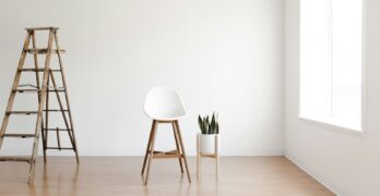 white round table near white wall