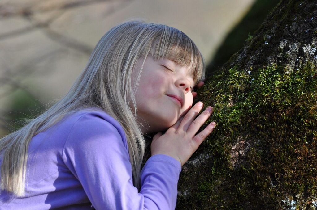 child, girl, blond, tree, nature, familiar to nature, nature lover, nature lover, nature lover, nature lover, nature lover, nature lover